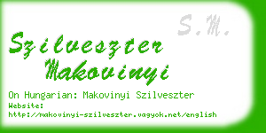 szilveszter makovinyi business card